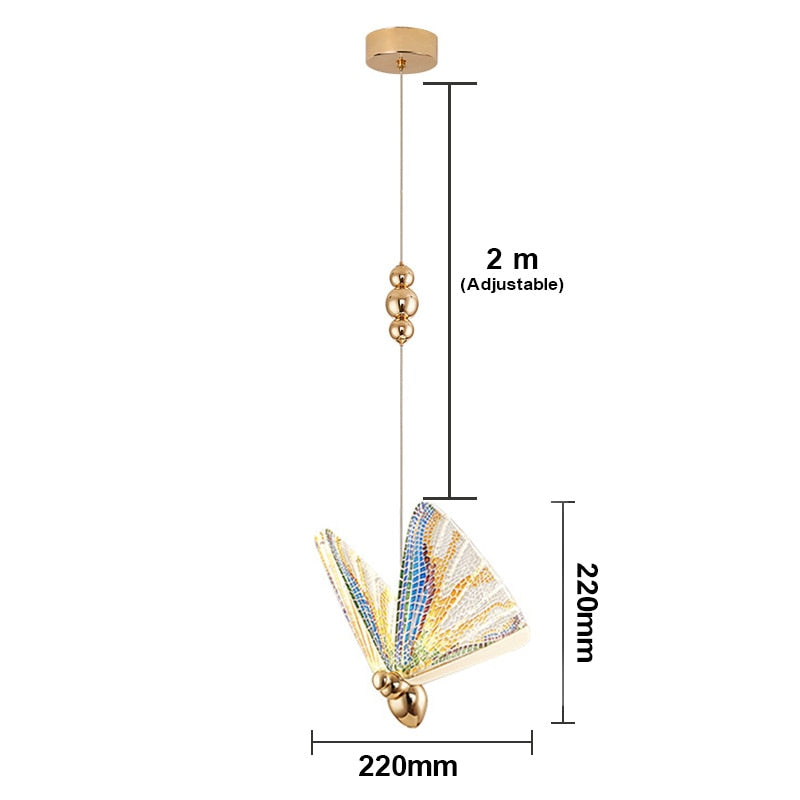 Pendente de Borboleta de LED